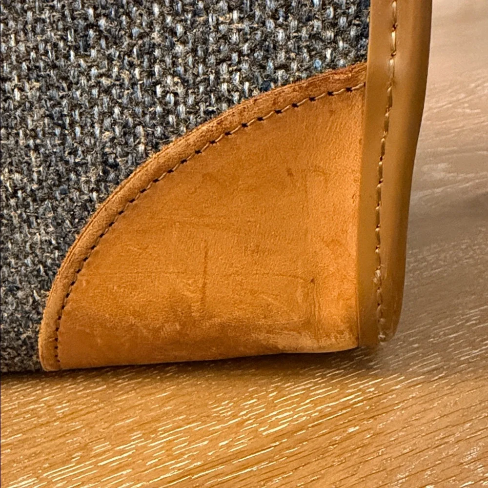 Hartmann Vintage Brown and Gray Tweed Leather Men's Carry-on Bag